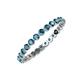 4 - Valerie 2.40 mm London Blue Topaz Eternity Band 