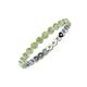 4 - Valerie 2.40 mm Peridot Eternity Band 