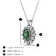 3 - Hazel 7x5 mm Oval Cut Lab Created Alexandrite and Round Diamond Double Bail Halo Pendant Necklace 