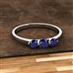 2 - Shirley 5.00 mm Round Blue Sapphire Three Stone Engagement Ring 