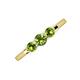 3 - Shirley 5.00 mm Round Peridot Three Stone Engagement Ring 