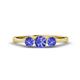 1 - Shirley 5.00 mm Round Tanzanite Three Stone Engagement Ring 