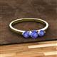 2 - Shirley 5.00 mm Round Tanzanite Three Stone Engagement Ring 