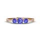 1 - Shirley 5.00 mm Round Tanzanite Three Stone Engagement Ring 