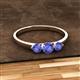 2 - Shirley 5.00 mm Round Tanzanite Three Stone Engagement Ring 