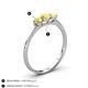 4 - Shirley 5.00 mm Round Yellow Sapphire Three Stone Engagement Ring 