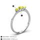 4 - Shirley 5.00 mm Round Yellow Diamond Three Stone Engagement Ring 