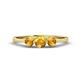 1 - Shirley 5.00 mm Round Citrine Three Stone Engagement Ring 