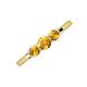 3 - Shirley 5.00 mm Round Citrine Three Stone Engagement Ring 