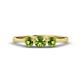 1 - Shirley 5.00 mm Round Peridot Three Stone Engagement Ring 
