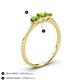4 - Shirley 5.00 mm Round Peridot Three Stone Engagement Ring 