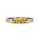 1 - Shirley 5.00 mm Round Citrine Three Stone Engagement Ring 