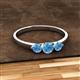 2 - Shirley 5.00 mm Round Blue Topaz Three Stone Engagement Ring 