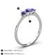 4 - Shirley 5.00 mm Round Iolite Three Stone Engagement Ring 