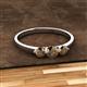 2 - Shirley 5.00 mm Round Smoky Quartz Three Stone Engagement Ring 