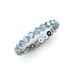 4 - Valerie 2.70 mm Aquamarine Eternity Band 