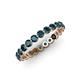 4 - Valerie 2.70 mm Blue Diamond Eternity Band 