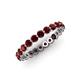 4 - Valerie 2.70 mm Red Garnet Eternity Band 