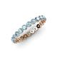 4 - Valerie 3.00 mm Aquamarine Eternity Band 