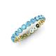 4 - Valerie 3.00 mm Blue Topaz Eternity Band 