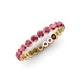 4 - Valerie 3.00 mm Rhodolite Garnet Eternity Band 