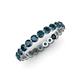 4 - Valerie 3.00 mm Blue Diamond Eternity Band 