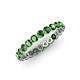 4 - Valerie 3.00 mm Green Garnet Eternity Band 