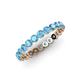 4 - Valerie 3.00 mm Blue Topaz Eternity Band 