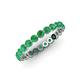 4 - Valerie 3.00 mm Emerald Eternity Band 