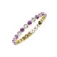 3 - Valerie 2.40 mm Amethyst and Diamond Eternity Band 