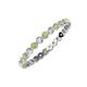 3 - Valerie 2.40 mm Peridot and Diamond Eternity Band 