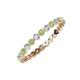 3 - Valerie 2.40 mm Peridot and Diamond Eternity Band 