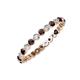 3 - Valerie 2.40 mm Red Garnet and Diamond Eternity Band 