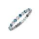 3 - Valerie 2.40 mm London Blue Topaz and Diamond Eternity Band 