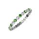 3 - Valerie 2.40 mm Green Garnet and Diamond Eternity Band 