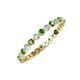 3 - Valerie 2.40 mm Green Garnet and Diamond Eternity Band 