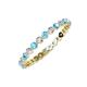 3 - Valerie 2.40 mm Blue Topaz and Diamond Eternity Band 