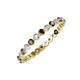 3 - Valerie 2.40 mm Smoky Quartz and Diamond Eternity Band 