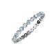 3 - Valerie 2.40 mm Aquamarine and Diamond Eternity Band 