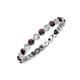 3 - Valerie 2.40 mm Red Garnet and Diamond Eternity Band 