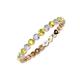 3 - Valerie 2.40 mm Yellow and White Diamond Eternity Band 