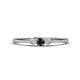 1 - Shirley 3.50 mm Round Black and White Diamond Three Stone Engagement Ring 