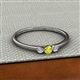 2 - Shirley 3.50 mm Round Yellow and White Diamond Three Stone Engagement Ring 
