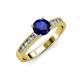 3 - Ronia Classic Blue Sapphire and Diamond Engagement Ring 