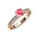3 - Ronia Classic Pink Tourmaline and Diamond Engagement Ring 