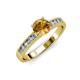 3 - Ronia Classic Citrine and Diamond Engagement Ring 
