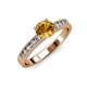 3 - Ronia Classic Citrine and Diamond Engagement Ring 