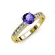 3 - Ronia Classic Iolite and Diamond Engagement Ring 