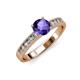3 - Ronia Classic Iolite and Diamond Engagement Ring 