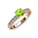 3 - Ronia Classic Peridot and Diamond Engagement Ring 
